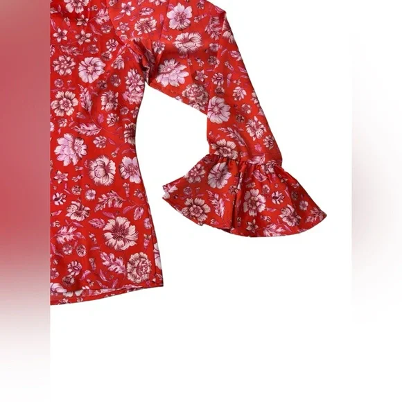 NWT J. Crew Winter garden top in poppy fields Blouse - Picture 5 of 9